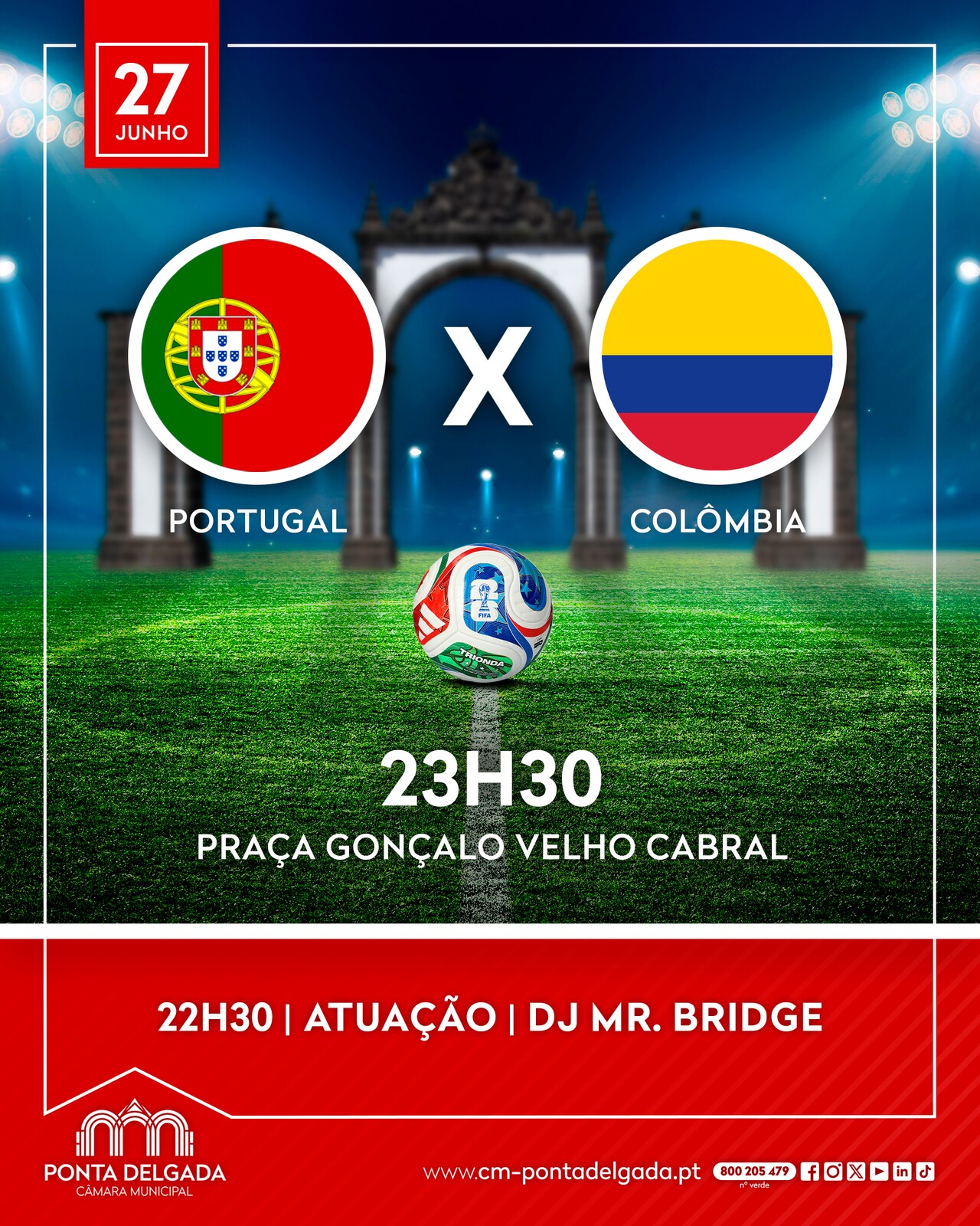 Portugal vs Colombia Football Match Screening